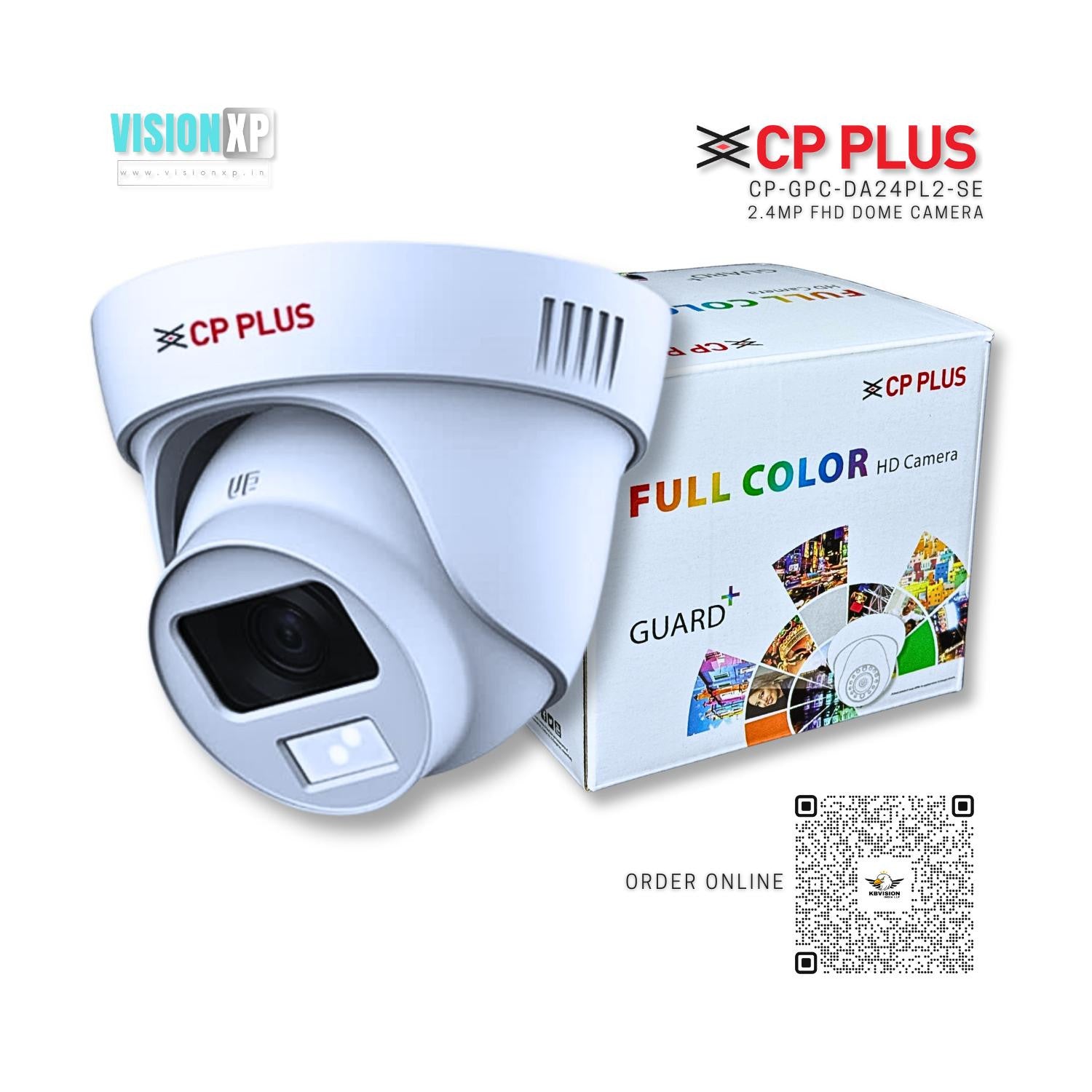 CP Plus CP-GPC-DA24PL2-SE 2.4mp Full Colour Guard+ Dome Camera CP Plus CP-GPC-DA24PL2-SE 2.4mp Full Colour Guard+ Dome Camera